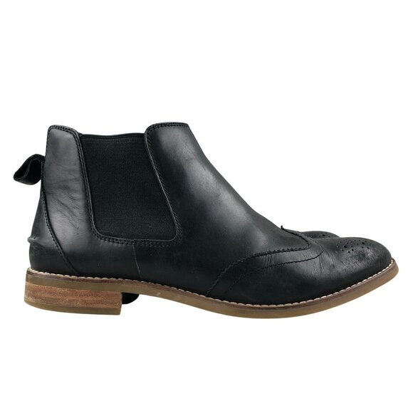 Sperry Women's Size 8.5M Top Sider Fairpoint Black Leather Chelsea Ankle Boots - Picture 1 of 15